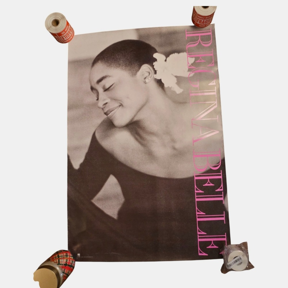 Regina Belle‎ Baby Come To Me Vintage 1989 CBS Record R&B Soul Promo Poster